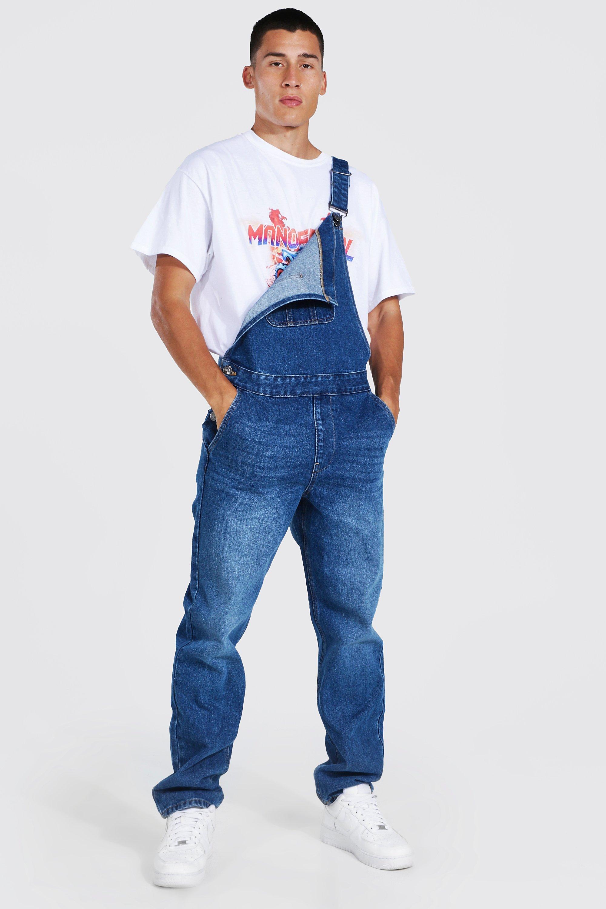 Boohooman dungarees hot sale